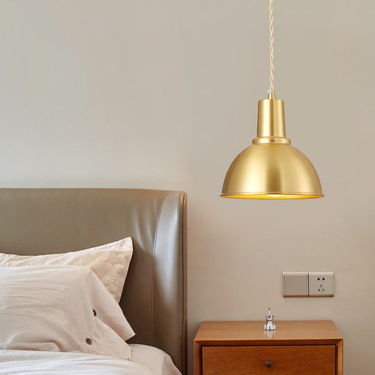 Gold Geometric Shade Ceiling Pendant Light - Post-Modern Design for Dining Room - 1-Light Fixture