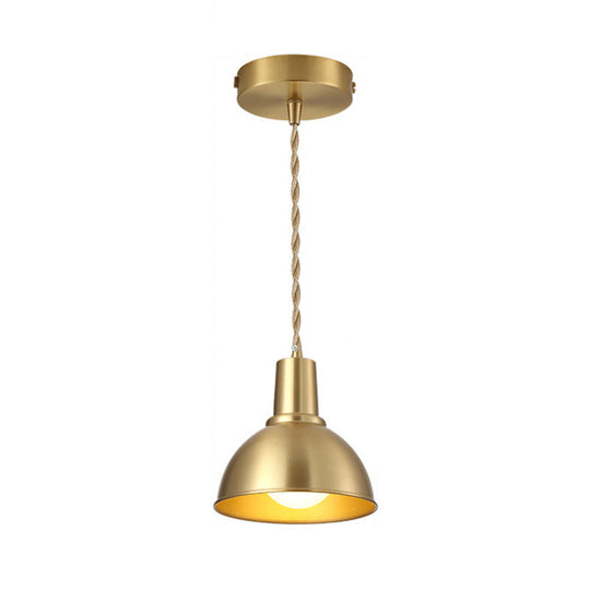 Gold Geometric Shade Ceiling Pendant Light - Post-Modern Design for Dining Room - 1-Light Fixture