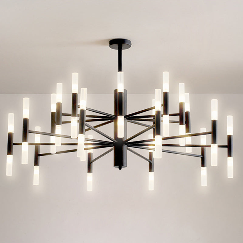Modern Radial LED Chandelier Light for Living Room Ceiling