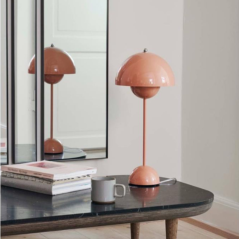 Bud Shaped Metallic Table Lamp with 2 Heads - Postmodern Style Nightstand Lighting