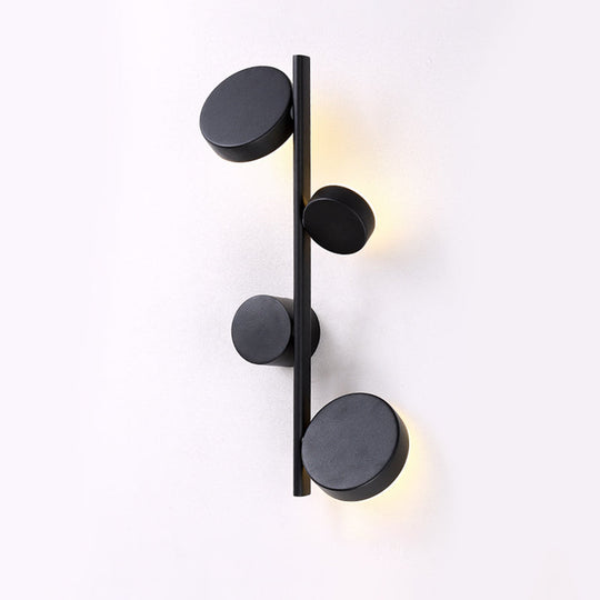 Modern Metallic Circle Wall Mount LED Lighting for Living Room