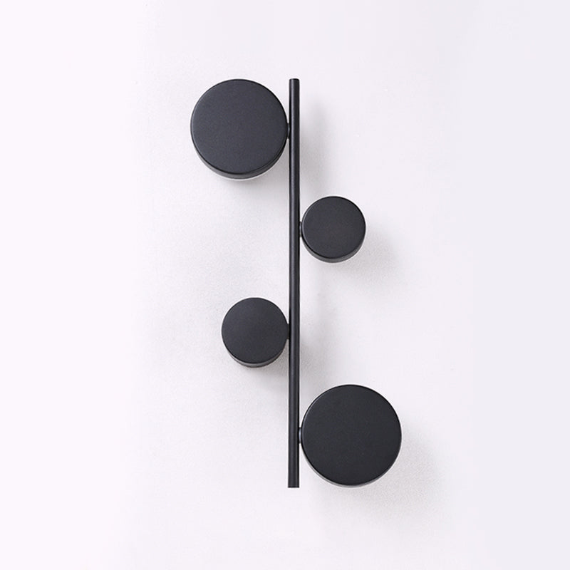 Modern Metallic Circle Wall Mount LED Lighting for Living Room