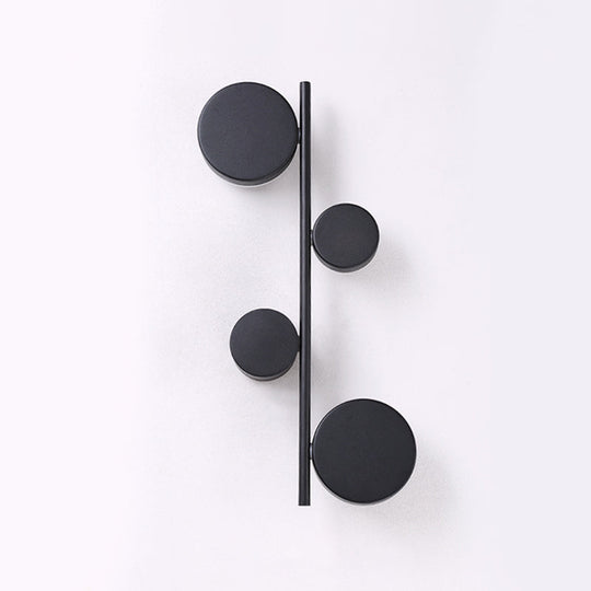 Modern Metallic Circle Wall Mount LED Lighting for Living Room