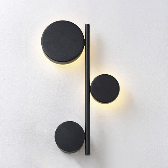 Modern Metallic Circle Wall Mount LED Lighting for Living Room