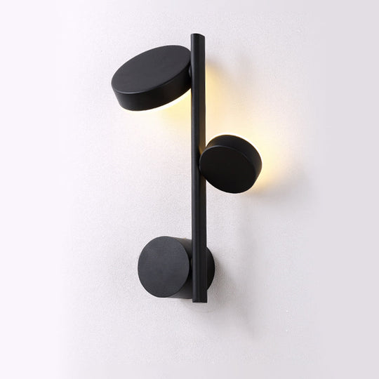 Modern Metallic Circle Wall Mount LED Lighting for Living Room