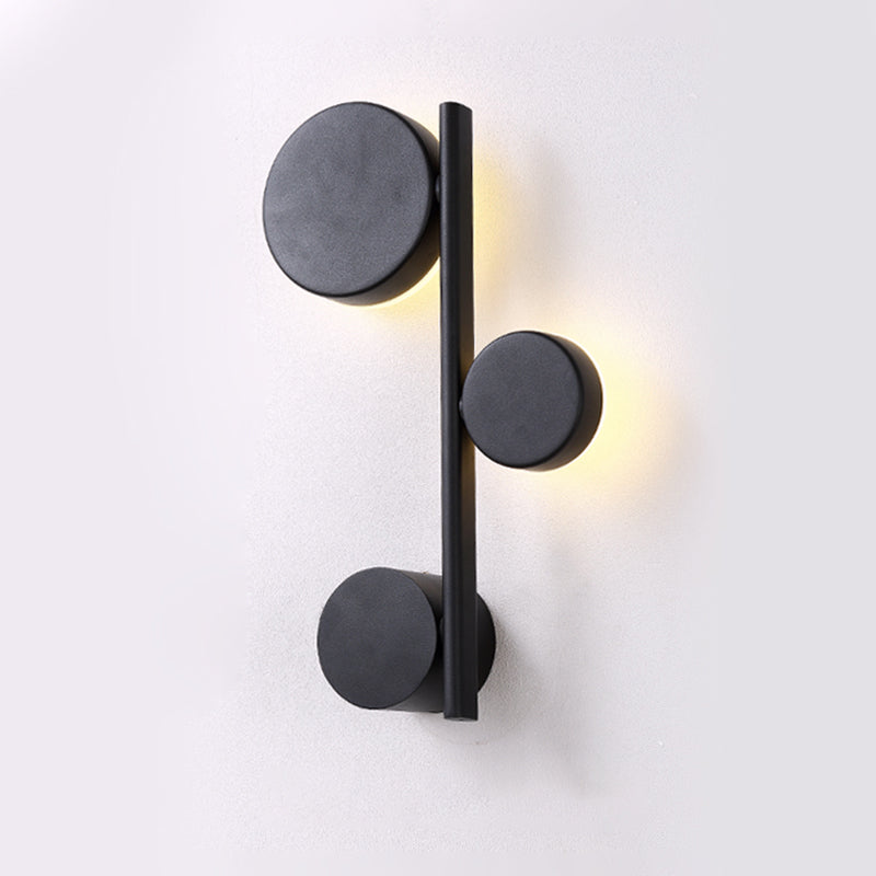 Modern Metallic Circle Wall Mount LED Lighting for Living Room