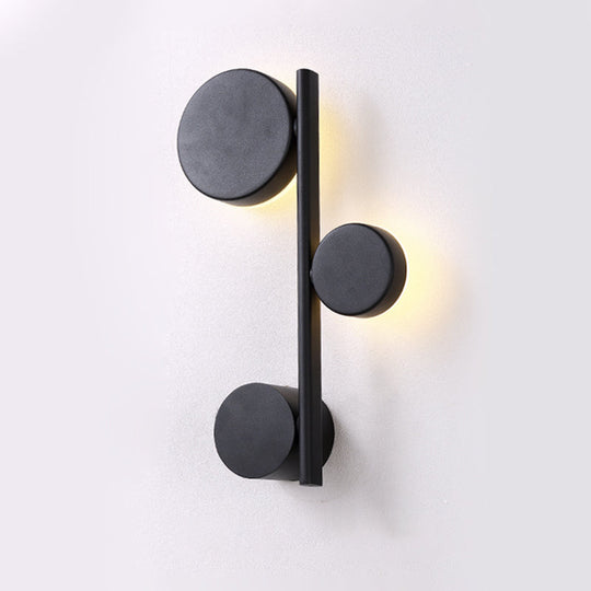 Modern Metallic Circle Wall Mount LED Lighting for Living Room