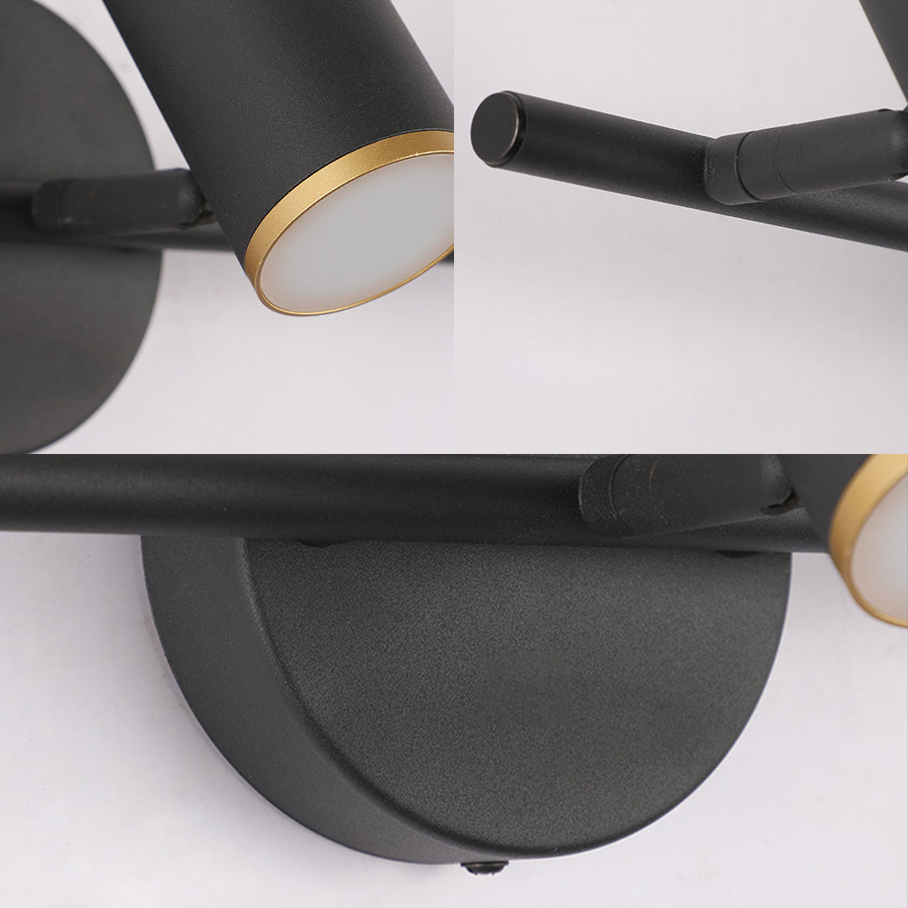 Contemporary LED Metal Wall Vanity Lamp - White/Warm Light