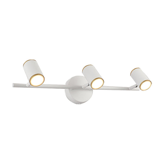 Contemporary LED Metal Wall Vanity Lamp - White/Warm Light