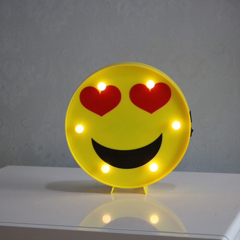 Yellow Emoji LED Nightstand Lamp for Bedroom Decor