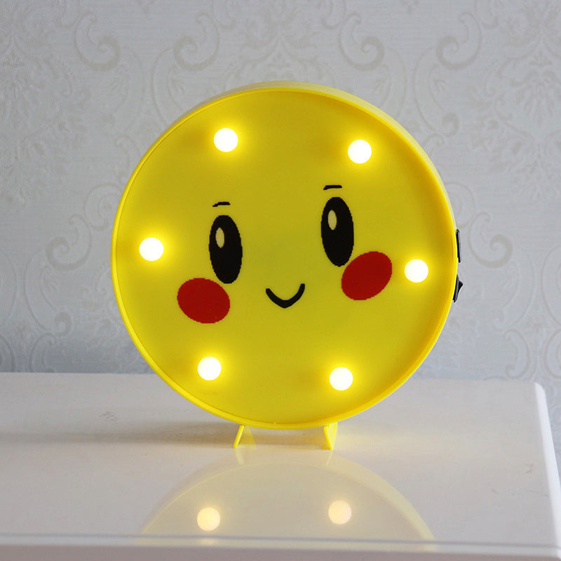Yellow Emoji LED Nightstand Lamp for Bedroom Decor