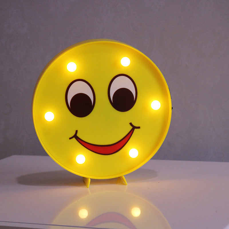 Yellow Emoji LED Nightstand Lamp for Bedroom Decor