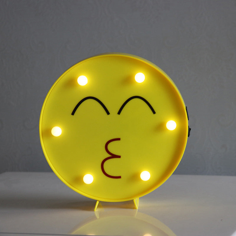 Yellow Emoji LED Nightstand Lamp for Bedroom Decor