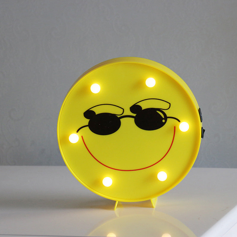 Yellow Emoji LED Nightstand Lamp for Bedroom Decor