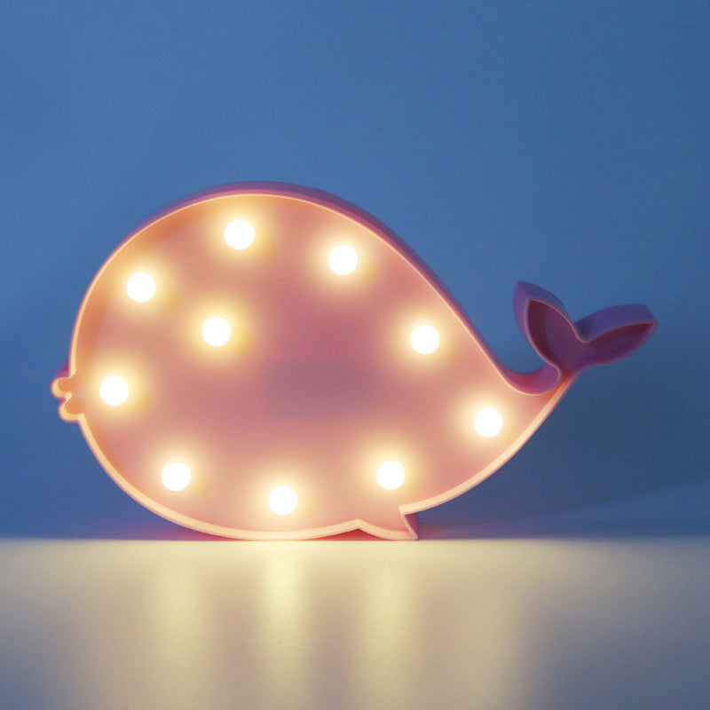 Dolphin Battery Nightstand Lamp - Decorative LED Table Light for Kids Bedroom