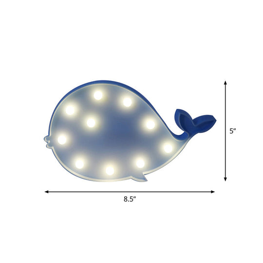 Dolphin Battery Nightstand Lamp - Decorative LED Table Light for Kids Bedroom