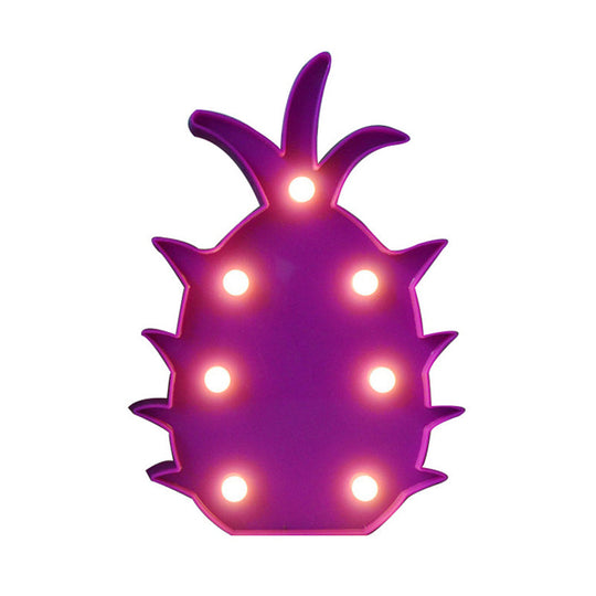 Colorful LED Fruit Shaped Table Lamp for Kids' Bedroom - Battery Operated Nightstand Light