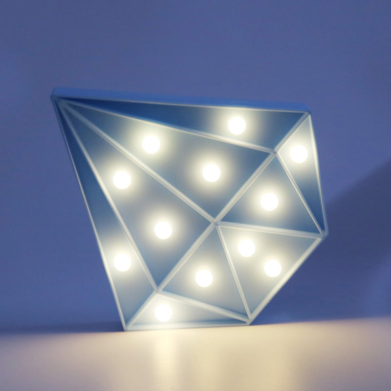 Cartoon Kids LED Table Lamp - Plasric Art Decor - Battery Powered Nightstand Lighting