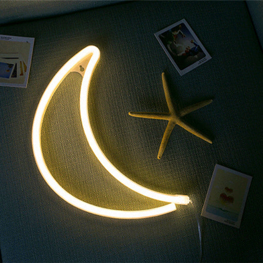 White Cartoon Shaped LED Nightstand Lamp – Plastic Decorative Table Lighting for Bedrooms