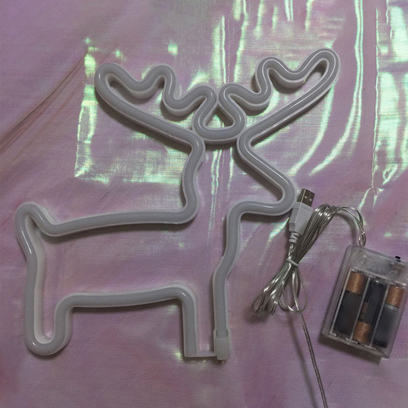 Modern Cartoon LED Night Light with Battery-Operated Wall Mount