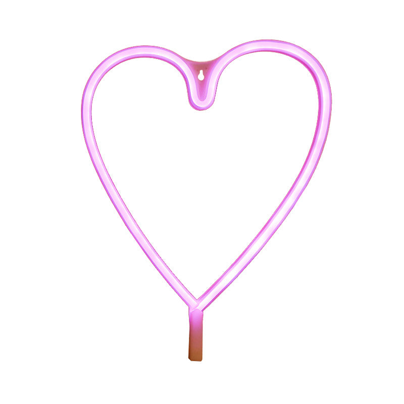 Cartoon LED Neon Night Light: Fun Art Decor with Battery Wall Lighting