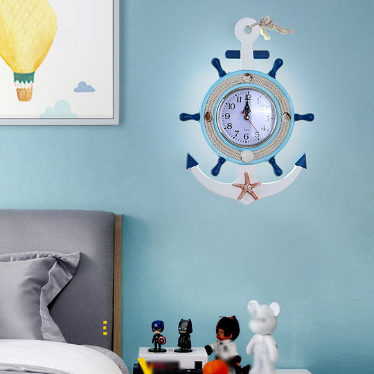 Modern Circle LED Wall Light for Kids Room - Metallic Wall Mount Fixture