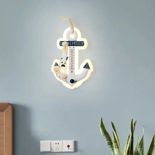 Kids LED Wall Light Fixture with White Shade for Kindergarten and Play Areas