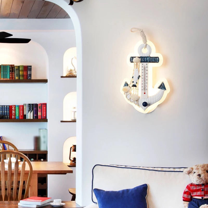 Kids LED Wall Light Fixture with White Shade for Kindergarten and Play Areas