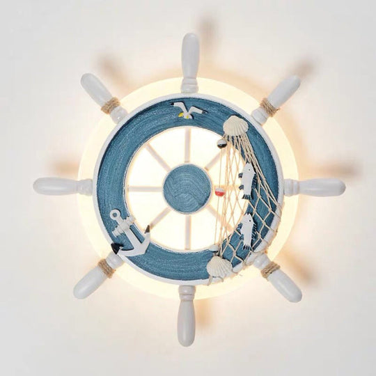 Kids LED Wall Light Fixture with White Shade for Kindergarten and Play Areas