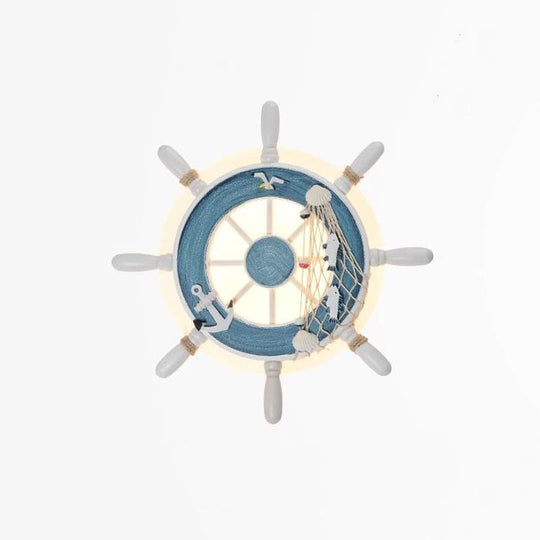 Kids LED Wall Light Fixture with White Shade for Kindergarten and Play Areas