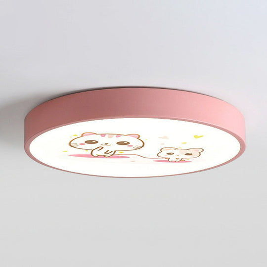 Kids' Cartoon Patterned LED Flush Mount for Bedroom - Acrylic Light Fixture