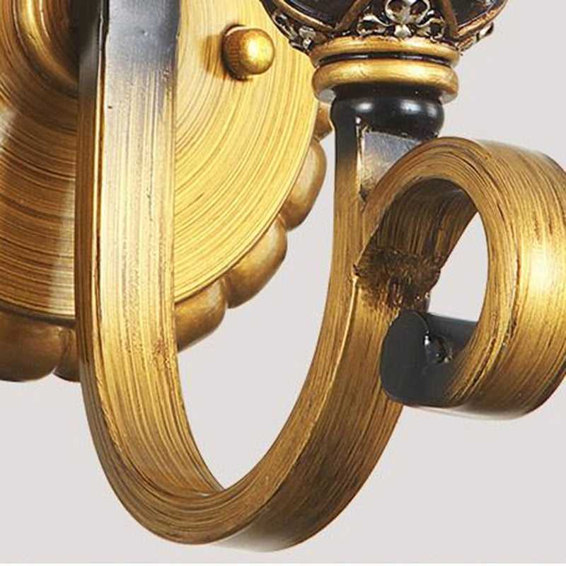 Traditional Gold Frosted Glass Vanity Light Fixture - 1/2/3 Lights, Cup Shape/Bell, Bathroom Wall Lighting