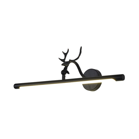 Traditional LED Vanity Lamp - Black Metal Sconce Light Fixture for Bathroom - 18"/23"/29.5" Wide