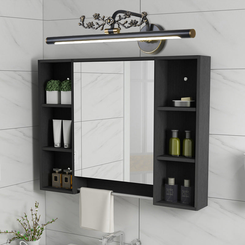 Traditional LED Metal Sconce Vanity Light in Black/Antique Brass - Sizes 14"/18"/23" for Bathroom