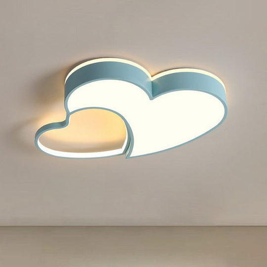 Heart LED Flush Mount Lighting for Kids' Bedrooms - Simplistic and Stylish