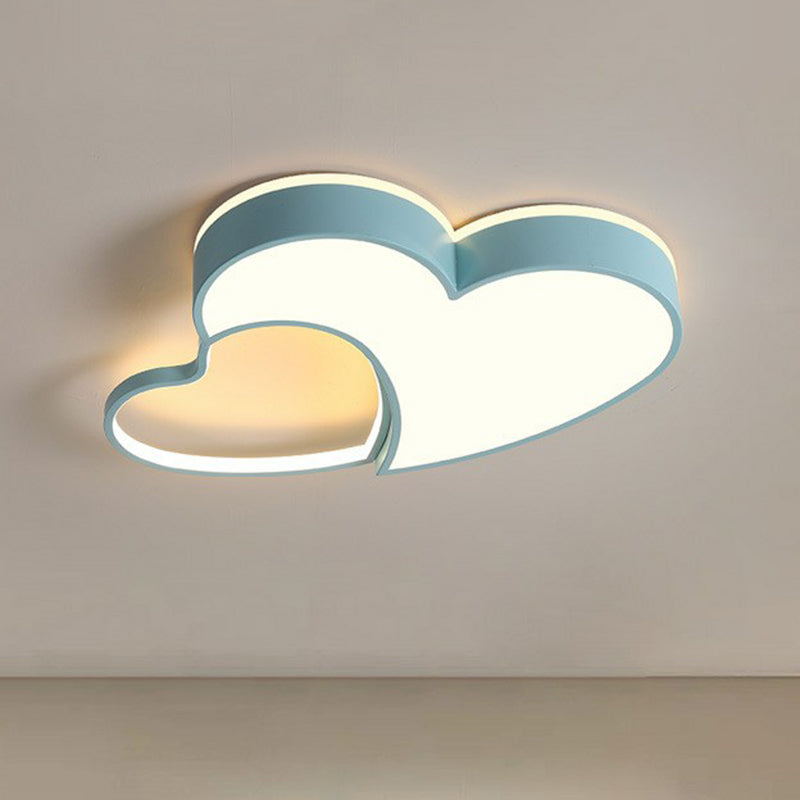 Heart LED Flush Mount Lighting for Kids' Bedrooms - Simplistic and Stylish