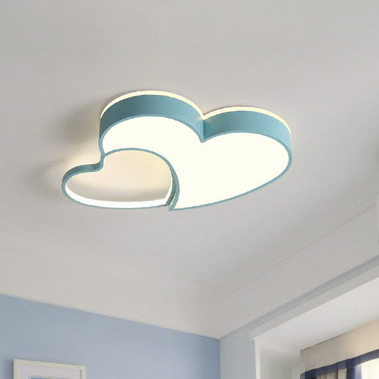 Heart LED Flush Mount Lighting for Kids' Bedrooms - Simplistic and Stylish