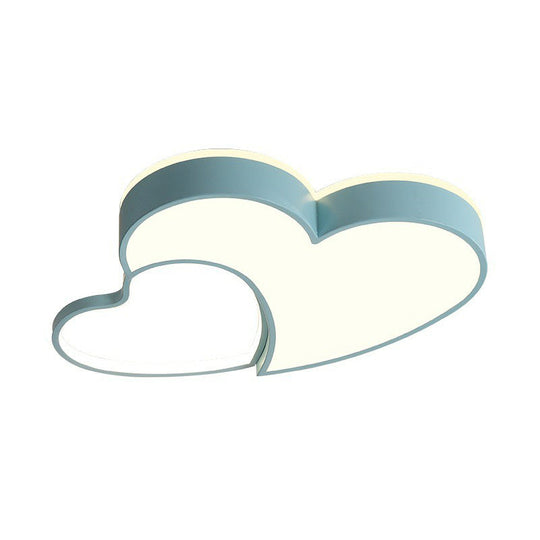 Heart LED Flush Mount Lighting for Kids' Bedrooms - Simplistic and Stylish