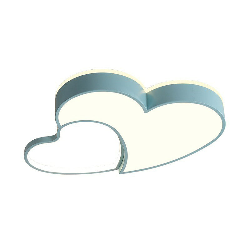 Heart LED Flush Mount Lighting for Kids' Bedrooms - Simplistic and Stylish