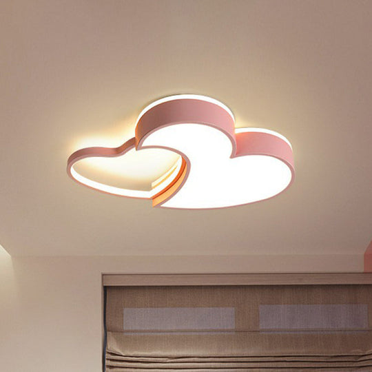 Heart LED Flush Mount Lighting for Kids' Bedrooms - Simplistic and Stylish