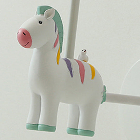 Zebra Wall Lamp - Kids' Style Single Light Fixture with Empire Shade for Nursery