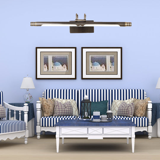 Classic Bronze LED Vanity Light in White/Warm, 21"/26" Width