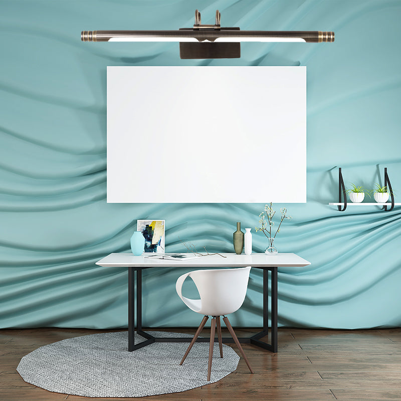 Classic Bronze LED Vanity Light in White/Warm, 21"/26" Width