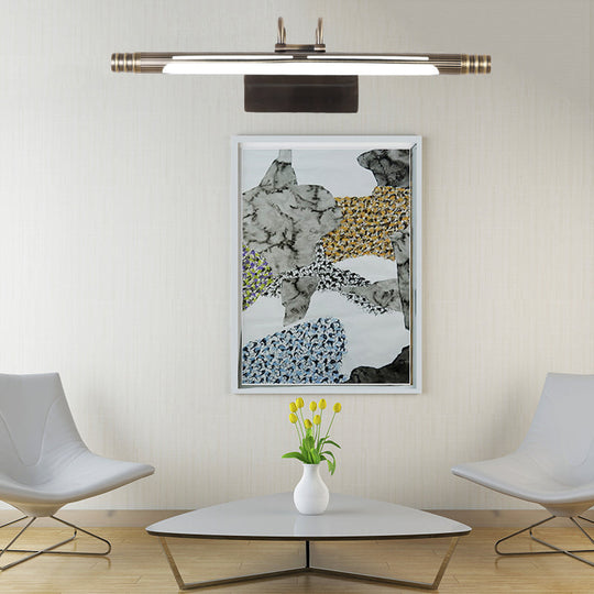 Bronze Vanity Light LED Wall Mounted Lamp, White/Warm Light, 21"/26"W