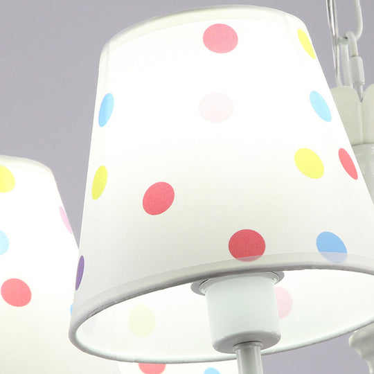Patterned Fabric Shade Zebra Kids Chandelier Pendant Light for Bedroom