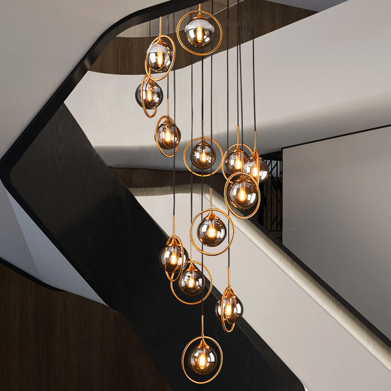 Spiral Ball Nordic Hanging Pendant Light for Staircase