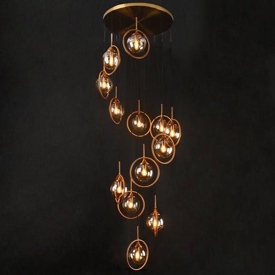 Spiral Ball Nordic Hanging Pendant Light for Staircase