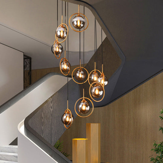 Spiral Ball Nordic Hanging Pendant Light for Staircase