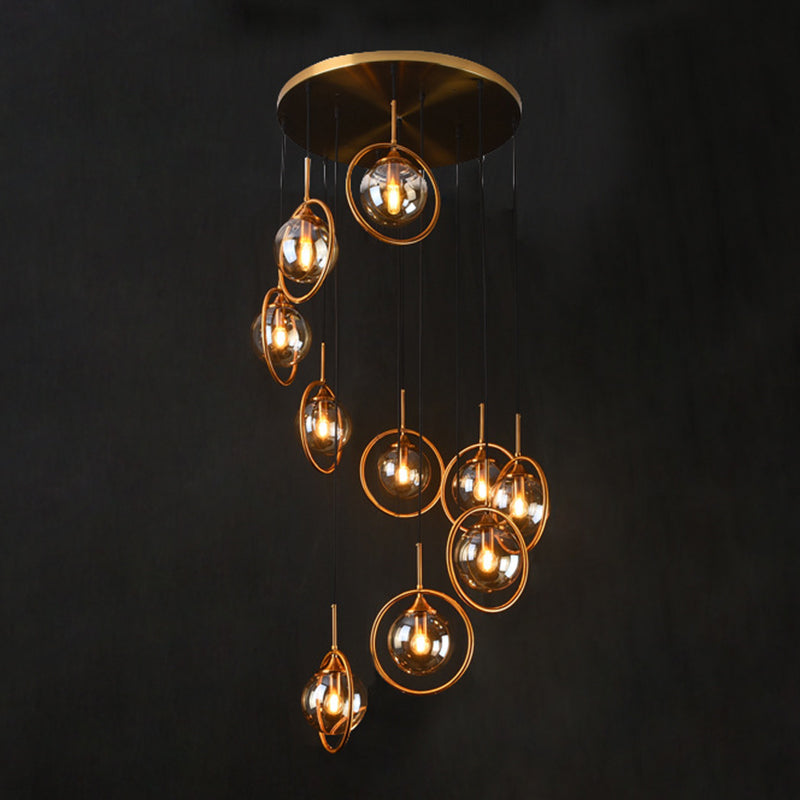 Spiral Ball Nordic Hanging Pendant Light for Staircase