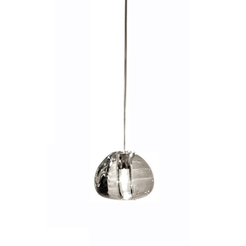 Crystal LED Staircase Pendant Light in Chrome - Stone Shape for Simplicity